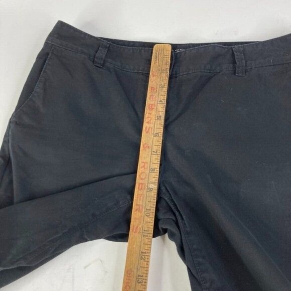 Ann Taylor Loft Womens Chino Shorts Size 4 Black 9" Inseam Flat Front - Picture 7 of 8